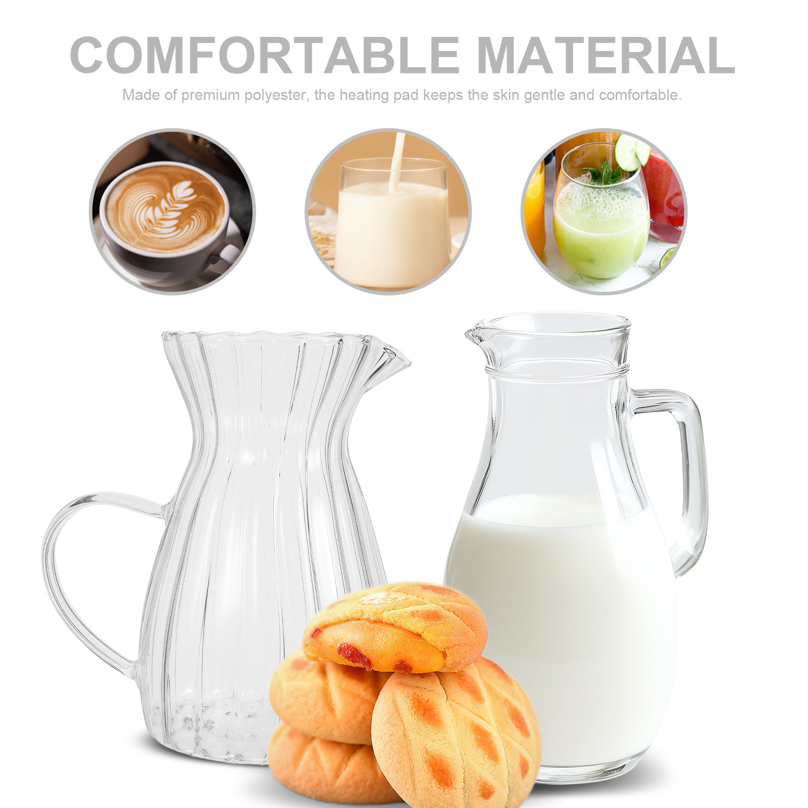 500Ml Glass Milk Creamer Pitch - Pour Spout Pitcher ulasan dan harga